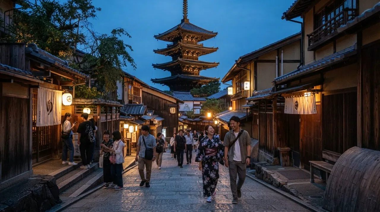 Gion e Higashiyama, Kioto: callejones al amanecer, colinas de templos y casas de té
